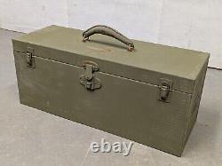 World War II US Army Military M6 Steel Chest Lockable Storage Case MBC Tool Box