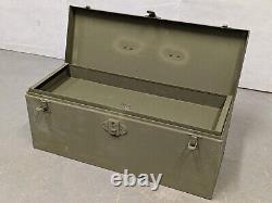 World War II US Army Military M6 Steel Chest Lockable Storage Case MBC Tool Box