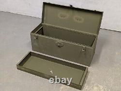 World War II US Army Military M6 Steel Chest Lockable Storage Case MBC Tool Box