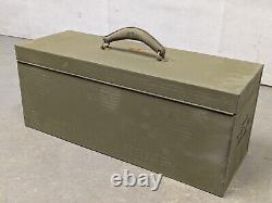 World War II US Army Military M6 Steel Chest Lockable Storage Case MBC Tool Box