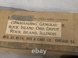 World War II US Army Military M6 Steel Chest Lockable Storage Case MBC Tool Box