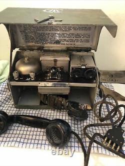 Ww2 Military Telephone Set D Mk V Morse Key With Phone Handset Ya1853