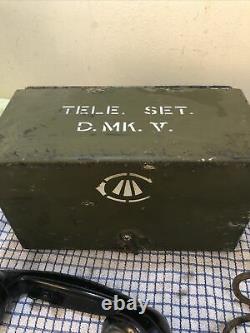 Ww2 Military Telephone Set D Mk V Morse Key With Phone Handset Ya1853