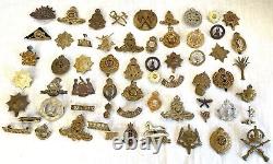 X61 British Military Metal Cap and Uniform Regimental Badges Job Lot