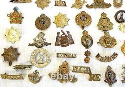 X61 British Military Metal Cap and Uniform Regimental Badges Job Lot