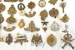 X61 British Military Metal Cap and Uniform Regimental Badges Job Lot