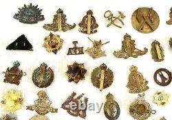 X61 British Military Metal Cap and Uniform Regimental Badges Job Lot