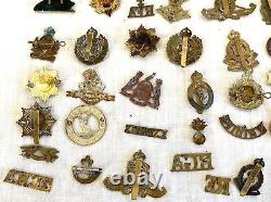 X61 British Military Metal Cap and Uniform Regimental Badges Job Lot